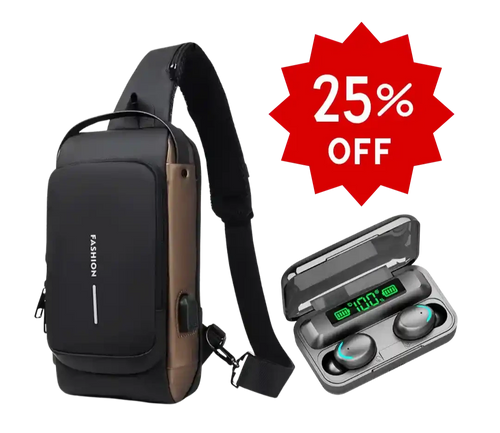 Bolso Antirrobo + Auriculares F9-5